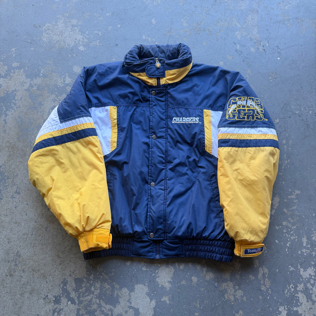 90'S CHARGERS FAT GOOSE PUFFER JACKET (XL)