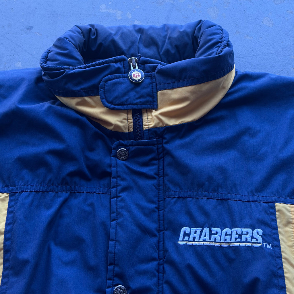 90'S CHARGERS FAT GOOSE PUFFER JACKET (XL)