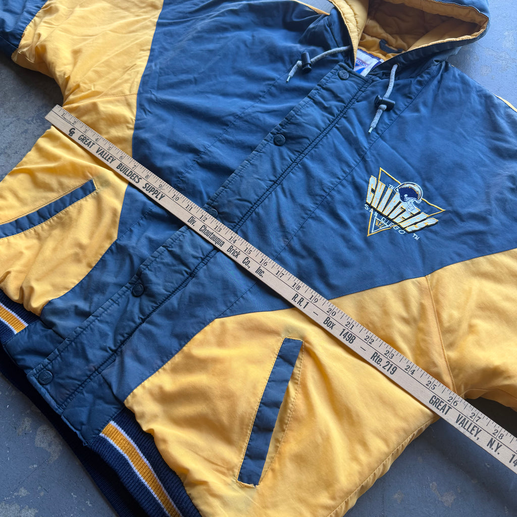 90'S CHARGERS LOGO 7 PUFFER JACKET (M)