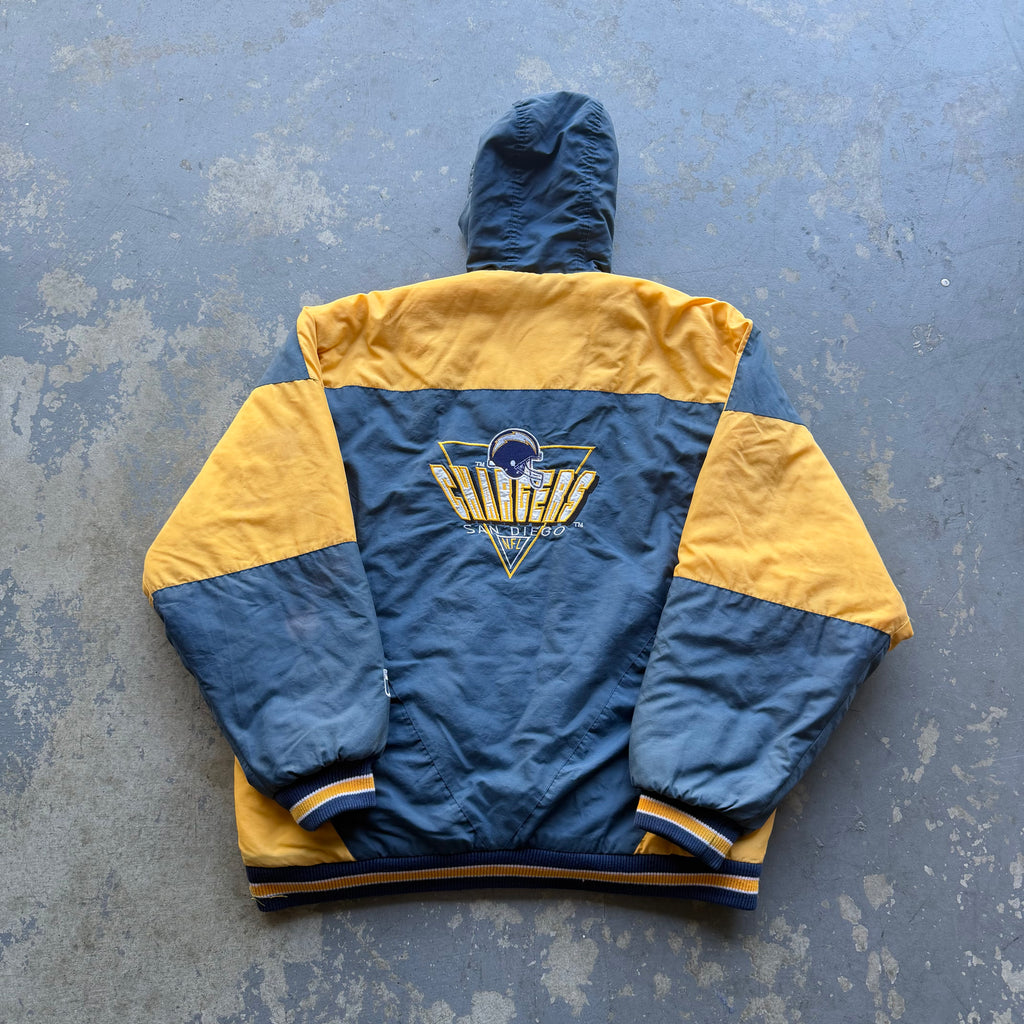 90'S CHARGERS LOGO 7 PUFFER JACKET (M)