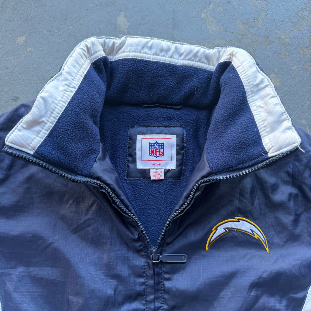 00'S CHARGERS WOMEN'S NYLON ZIP UP JACKET (M)
