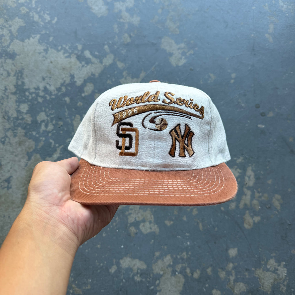 1998 PADRES LOGO 7 WORLD SERIES BROWN HAT (OS)