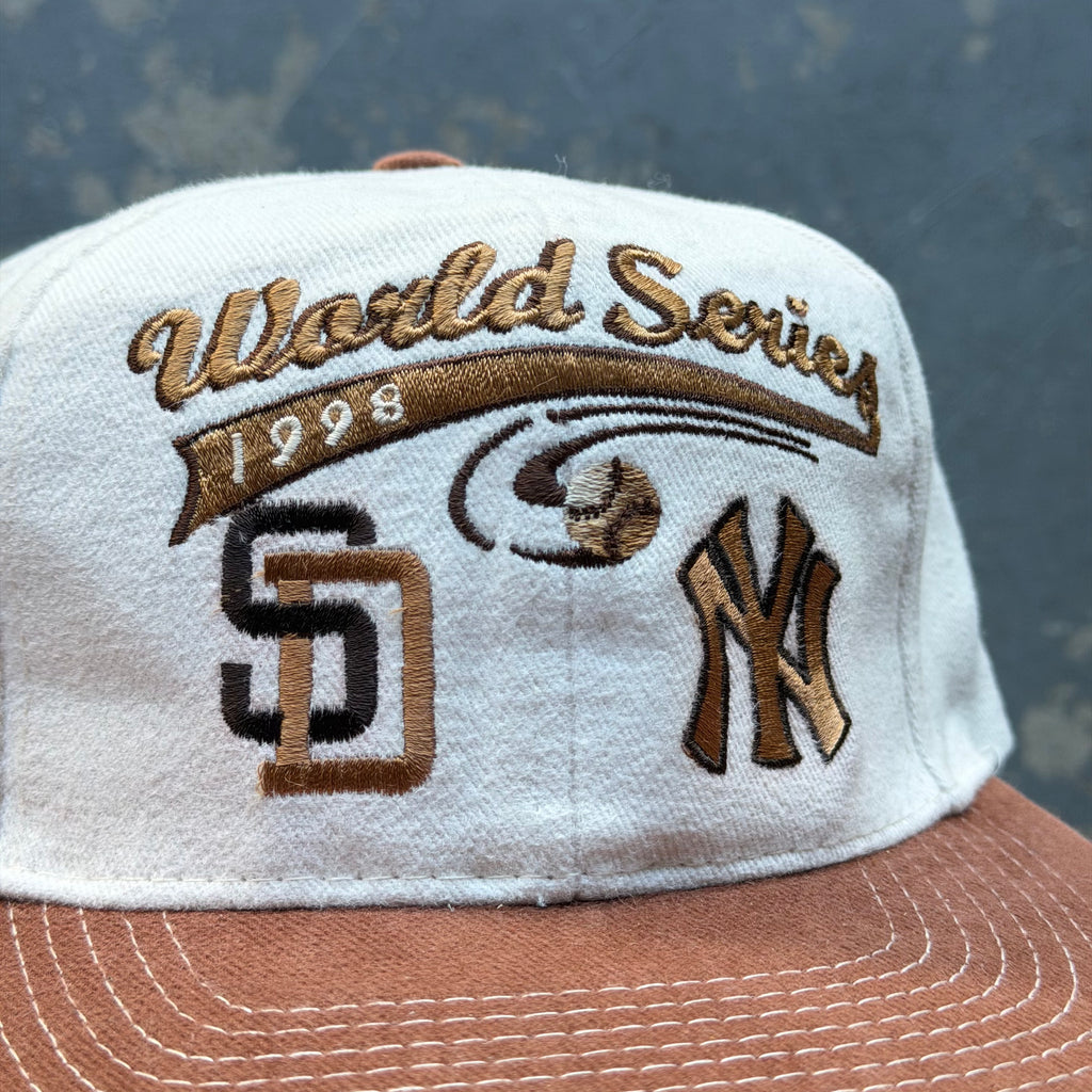 1998 PADRES LOGO 7 WORLD SERIES BROWN HAT (OS)